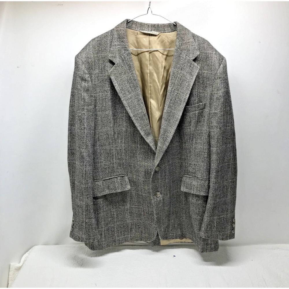 Vintage Stafford Herringbone Tweed blazer 42R Men Sport Coat Jacket tailored USA